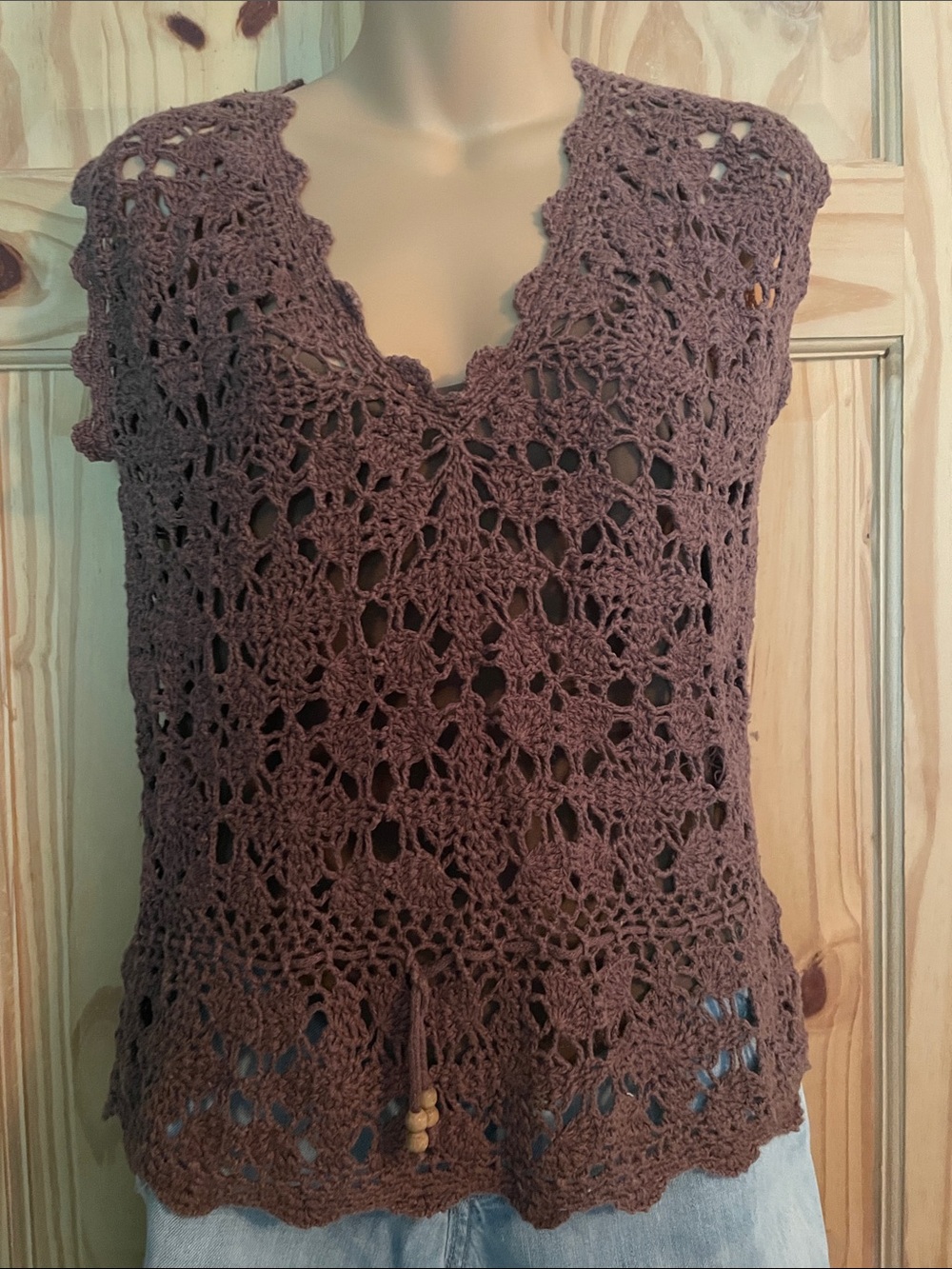 Great American sweater V-Neck Camisole in Deep Brown